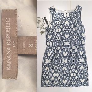 Banana Republic Geometric Snake Print Dress Sz. 8